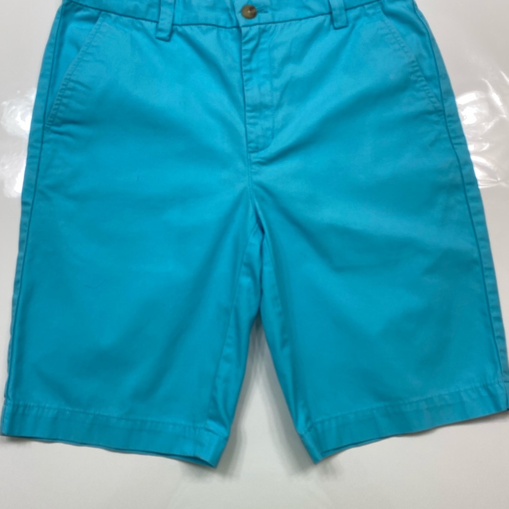 Vineyard Vines Boy’s 14 Turquoise Flat Front, Adjustable Waist Shorts.